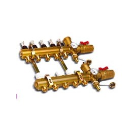 Узел коллекторный для теплого пола 1" ВР - 3/4 НР. 10 выходов.(Артикул 6090552HE)